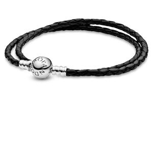 Pandora Black Double-Leather Bracelet